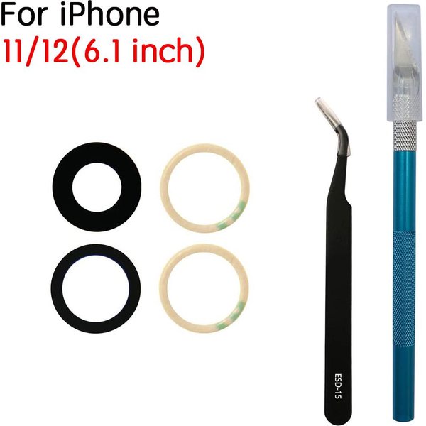 SzkłO Obiektywu Tylnej Kamery Z Klejem I Zestawem NarzęDzi Naprawczych Do Iphone 11 12 13 14 15 Pro Max Wymiana 11 12-image