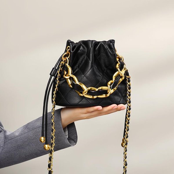 Bolso Balde Bandolera VersáTil Nuevo De Alta Gama Bolso De Cadena De Mano De DiseñAdor Nicho De Cuero-image