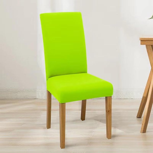 6 Piezas EláStico Color SóLido Ajustable Funda De Silla Spandex EláStico Fundas Silla Cubre Asientos Silla Cocina Comedor Boda 6PCS-image