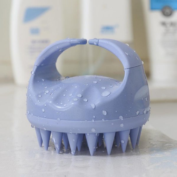 Cepillo Masajeador Exfoliante Para El Cuero Cabelludo Cepillo Para Champú Masajeador Del Cuero Cabelludo Para El Crecimiento Del Cabello Masajea El Cuero Cabelludo Color Rosa-image