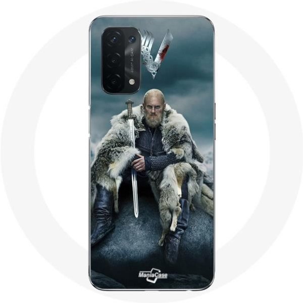 Funda Para Oppo A74 5G - Vikingos - Ragnar Lothbrok - Flexible - Gris - ProteccióN Y DecoracióN Gris-image