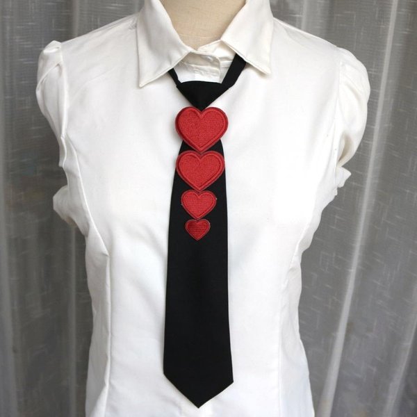 Corbata Femenina Universitaria Forma Corta Diamante Incrustado Moda DecoracióN Personalizada Corbata Accesorios Para Camisa De Estudiante-image