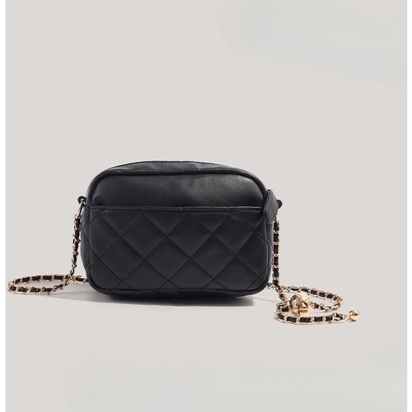 Bolso PequeñO Para Mujer Con Cadena De Cuadros De Diamantes Bolso De Moda Todo Cruzado Al Hombro Cuadrado Gray-image