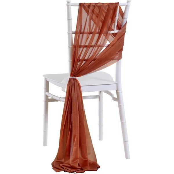 Juego De 10/50 Fajas De Gasa Brillante Para Sillas De 17 X 250 Cm, Fajas De Gasa Para Sillas De Boda, Cintas Para DecoracióN De Sillas De Pasillo Para Fiestas De Bodas 10 Pcs-image