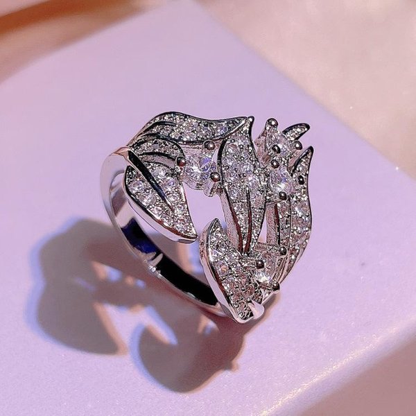 CóCtel Creativo Nuevo Y Caliente Con Anillo De RatáN Incrustado De Diamantes No. 10 Gray-image