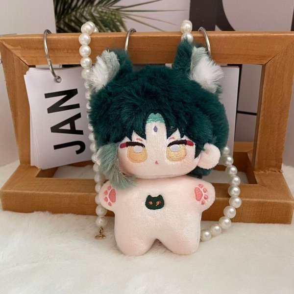 Genshin Impact Tighnari Xiao Tartaglia Kaedehara Kaha Pluszowe Zabawki Lalka Anime Pluszowy Wisiorek Plecak Breloczek Prezenty Urodzinowe 10CM-image