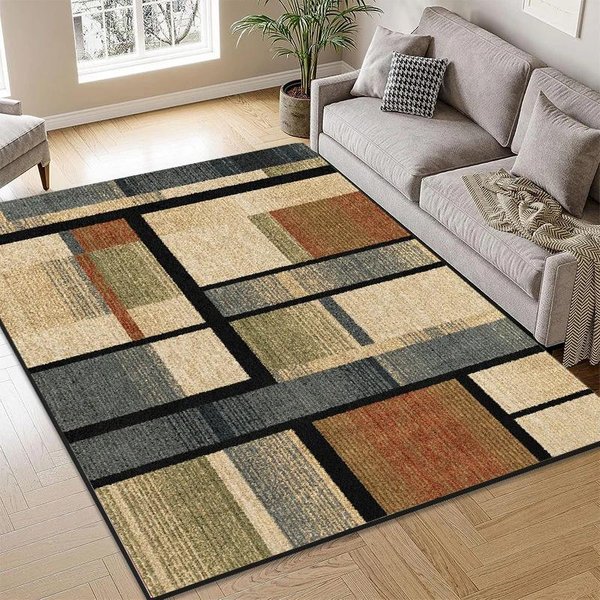 Nordycki Abstrakcyjny Dywan Do Salonu Sypialni DużY Pluszowy AntypośLizgowy Dywan PodłOgowy Nowoczesna Dekoracja Domu 80X120Cm-image