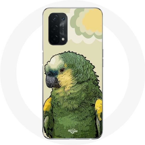 Funda - Maniacase - Oppo A54 5G - Flexible - Verde - PatróN Loros Verde-image