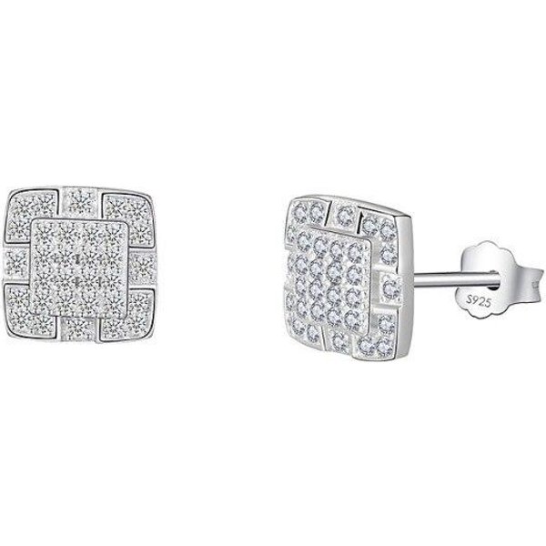 Pendientes De Tuerca De Moissanita De Color D De 0,5 Quilates Reales De Daimi, Piedras Preciosas De Plata De Ley 925, JoyeríA Fina Para Mujeres, Regalo White-image
