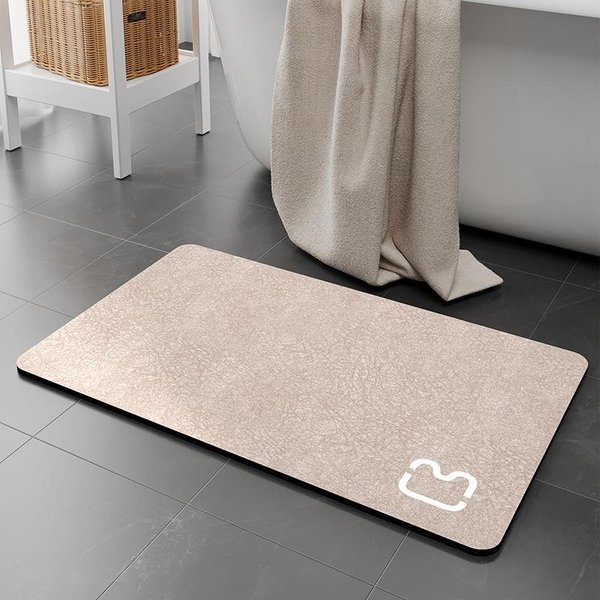 Alfombrilla Antideslizante Para BañO De Tierra De Diatomeas Alfombrilla Absorbente De Humedad Para Inodoro Alfombrilla De Secado RáPido Para BañO De Inodoro Alfombrilla Para Pies Alfombrilla Para Puerta De Inodoro 40X60Cm-image
