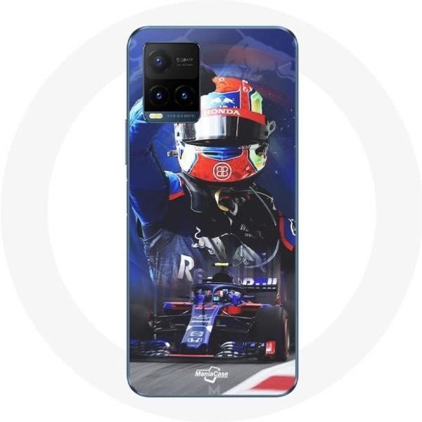 Funda - Maniacase - Vivo Y21S 2021 / Y21 2021 - FóRmula 1 - Pierre Gasly - Flexible Rojo Azul Negro-image