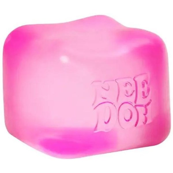 Punkt Schylling Nee Doh Kostka Nice Super ŚCiskana Sensoryczna Zabawka Fidget Przezroczysta Czerwona Kostka Do Wyciskania Ulgę W Stresie Dla Ulgę W LęKu Pink-image