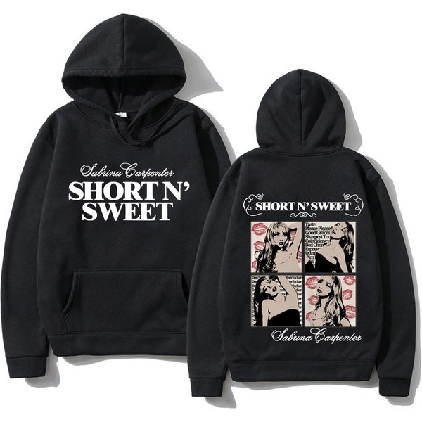 Sabrina Carpenter KróTka I SłOdka Bluza Z Kapturem MęSka Streetwear Estetyczna Casualowe Bluzy Unisex Harajuku Bluzy Z Kapturem M-image