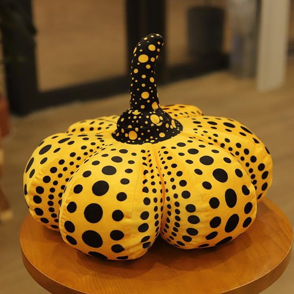 Yayoi Kusama El Mismo CojíN De Calabaza Punto De Ola Calabaza De Peluche Juguete CojíN Halloween DecoracióN Para El Hogar Sofá MuñEca Bebé NiñOs Juguete 50Cm-image