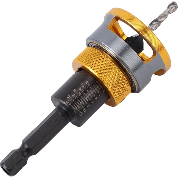 Juego De Brocas Avellanadoras De 4 Canales Avellanadora Ajustable Para CarpinteríA Con Tope De Profundidad-image