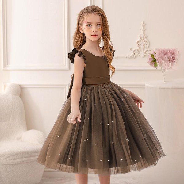 Vestidos Para NiñAs Ropa Infantil Vestido De Princesa Hada Ropa De Baile Escenario Fiesta Encaje Disfraces Cosplay 110 Frambuesa-image