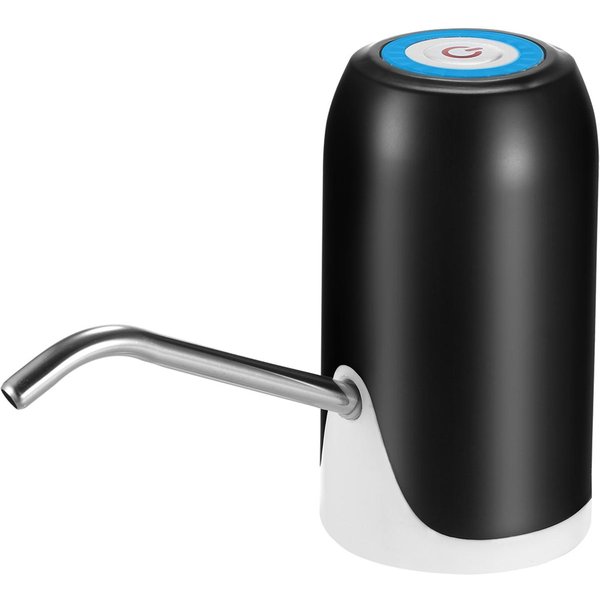 Bomba EléCtrica Para Agua Potable PortáTil Recargable Por USB Dispensador De Agua AutomáTico Inteligente With Indicator Light Negro-image