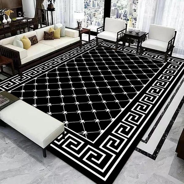 Nordyckie Jasne Luksusowe Dywany Do Salonu Nowoczesna Prostota Sypialnia Geometryczny Dywan AntypośLizgowe Maty PodłOgowe DużY Rozmiar Dekoracja 40X60Cm-image