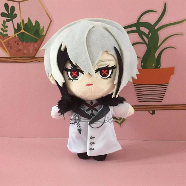 Anime Arlecchino Cosplay Pluszowa Lalka Zabawka Genshin Impact Knave Z Fatui Gra Urocza MięKka Wypchana Poduszka 20Cm 20Cm-image