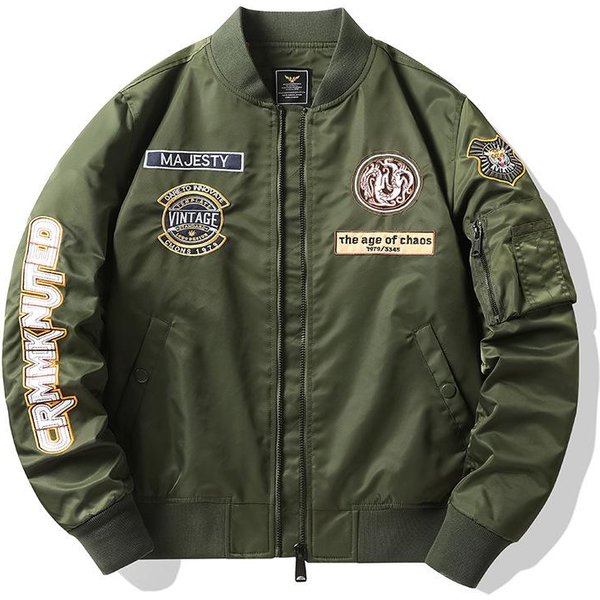 Chaqueta De Piloto Air Force MA1 Para Hombre, Nueva Chaqueta De BéIsbol Bordada De Industria Pesada, De Talla Grande, Para Primavera Y OtoñO Xxxxl-image