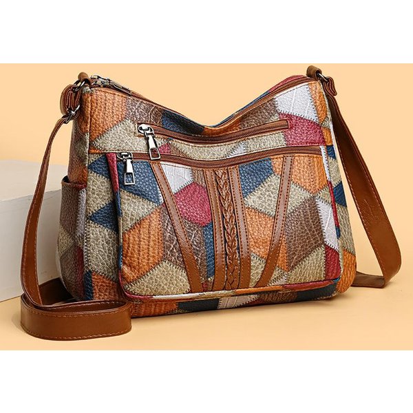 Bolso Bandolera Vintage Elegante Para Mujer, Bolso De Mano Moderno, Bolso De Hombro Multibolsillos, Bolso Bandolera Retro Combinable Para Uso Diario-image