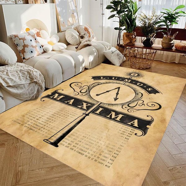 Alfombra Harry Potter Hogwarts Para Hogar Sala De Estar Dormitorio Sofá Felpudo DecoracióN, Alfombra Para Zona De Juegos Infantil Alfombrilla Antideslizante Para Suelo 120*160Cm-image