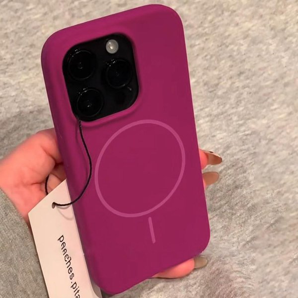 Luksusowe Etui Z PłYnnego Silikonu Na Iphone 16E 16 15 14 Plus 13 12 Pro Max 11 Do łAdowania Bezprzewodowego Magnetycznego Magsafe, Odporne Na WstrząSy Capa For Iphone 16 Pro Black-image
