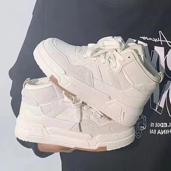 Zapatos De Moda De CañA Alta Para Mujer Zapatos Vulcanizados Nuevos Zapatos Casuales De Plataforma De OtoñO Zapatos Deportivos Femeninos 40 Blanco-image