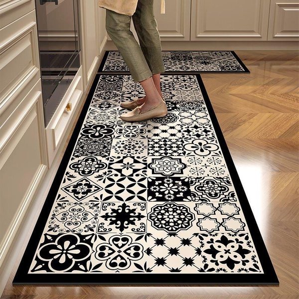 Boho Dywanik Kuchenny AntypośLizgowy Odporny Na Olej Zmywalny NietłUsty ChłOnny Mata Na PodłOgę Do Pralni Dekoracja Domu 50X80CM (1.6X2.6FT-image
