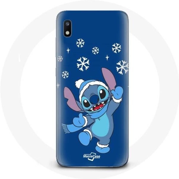 Funda - Samsung - Galaxy A10 - Flexible - Stitch Nieve Navidad - ProteccióN SintéTica Azul-image