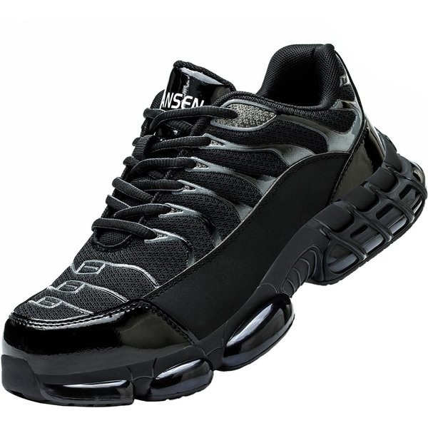 Zapatos De Seguridad Zapatillas De Trabajo Puntera De Acero Hombre AntiperforacióN Botas De Trabajo Indestructibles Botas De Seguridad Zapatillas De Senderismo Ligeras 48 Black-image