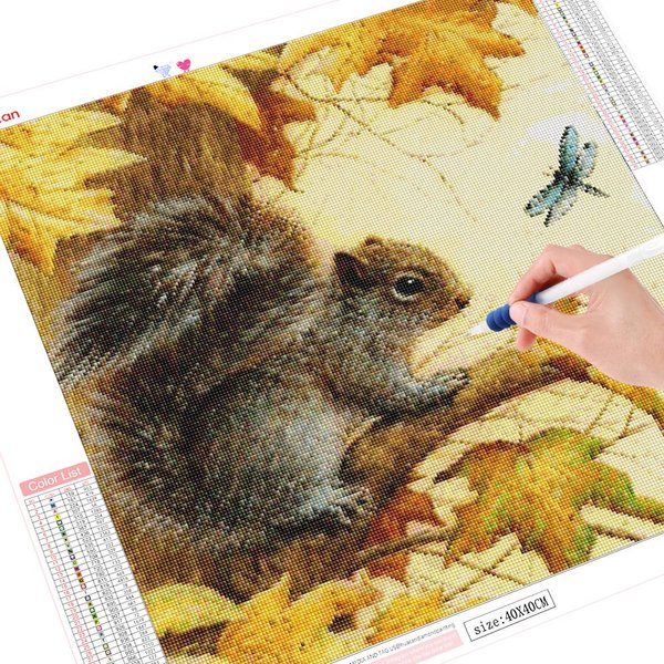 5D Diamante Bordado Punto De Cruz Gato Completo Redondo Diamante Pintura Animal 30X30Cm-image