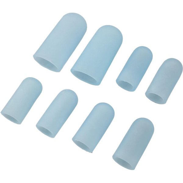 4 Pares Protectores De Dedos Ampollas Cubiertas De Dedos Mangas Para Callos Ampollas Dedo Gordo FriccióN Alivio Del Dolor Gray-image