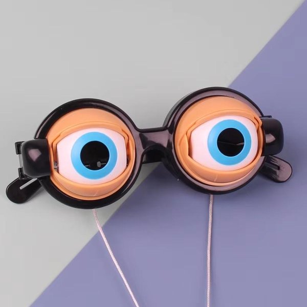 1 Unids Gafas Divertidas Ojos Locos Accesorios Para Adultos NiñOs Parpadeo Loco Ojo De Rana Grande Juguete Accesorios Para Fiesta Navidad Halloween Onesize Beige-image