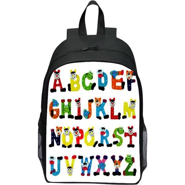 16-Calowy Plecak DziecięCy Alphabet Lore Legenda Alfabetu Plecak Do SzkołY Podstawowej Dla ChłOpcóW I DziewcząT Plecak Do Przedszkola Black-image