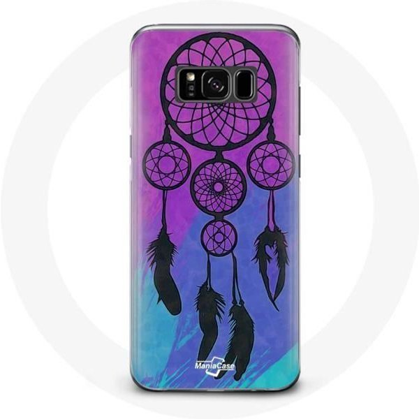 Funda Para Samsung Galaxy S8 Plus AtrapasueñOs Negro Fondo Azul Y Violeta-image