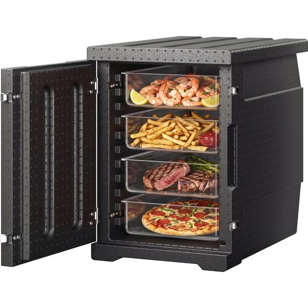 Izolowany Pojemnik Na żYwność, GorąCy Box 82 Qt Do Cateringu, Pojemnik Na żYwność Lldpe Z PodwóJnymi Klamrami, Podgrzewacz Do żYwnośCi Z łAdowaniem Od Przodu Do Restauracji, StołóWki,-image