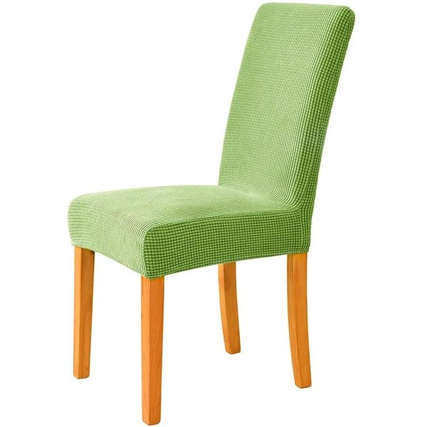 Funda Para Silla Con Falda De Tela MáS Gruesa Calidad Spandex EláStica Fundas Para Silla Para Comedor Cocina Banquete DecoracióN Del Hogar Funda Deslizante Para Asiento 1 Piece Chair Cover-image