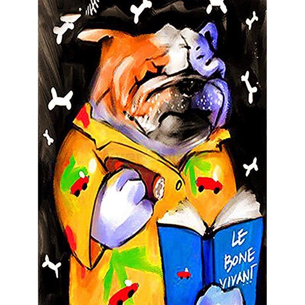 Animales 5D Diamante Pintura Perro Imagen De Diamantes De ImitacióN Bordado De Diamantes 20X30CM-image
