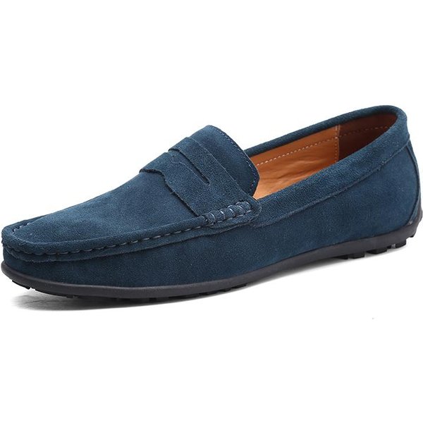 Zapatos De Cuero De Ante De Talla Grande, Mocasines Para Hombre, Zapatos Casuales CóModos, Zapatos De ConduccióN Para Hombre, Mocasines, Zapatos Planos Para Hombre 45 Verde-image