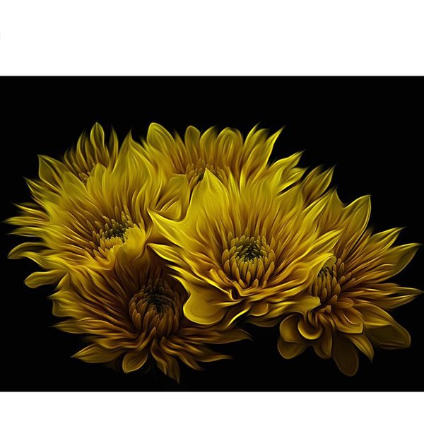 5D DIY Diament Haft Mozaika Diamentowa PełNy żółTy Kwiat Diamentowy Obraz śCieg KrzyżYkowy 20X30CM Brown-image