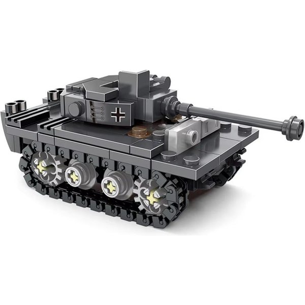 II Wojna ŚWiatowa Ww2 Wojsko ŻOłNierze Widzieli KróLewski Tygrys CzołG CiężKi ZróB To Sam Model Budowanie Klocki CegłY Zabawki Dla Dzieci Gray-image