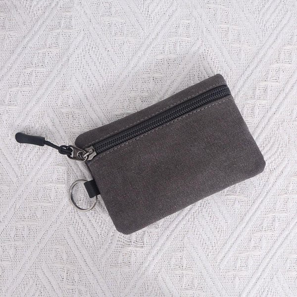 Monedero PequeñO De Lona Con Cremallera Para Hombre Y Mujer, Cartera PequeñA Con Bolsillo Para Monedas, Tarjetero, Monedero-image