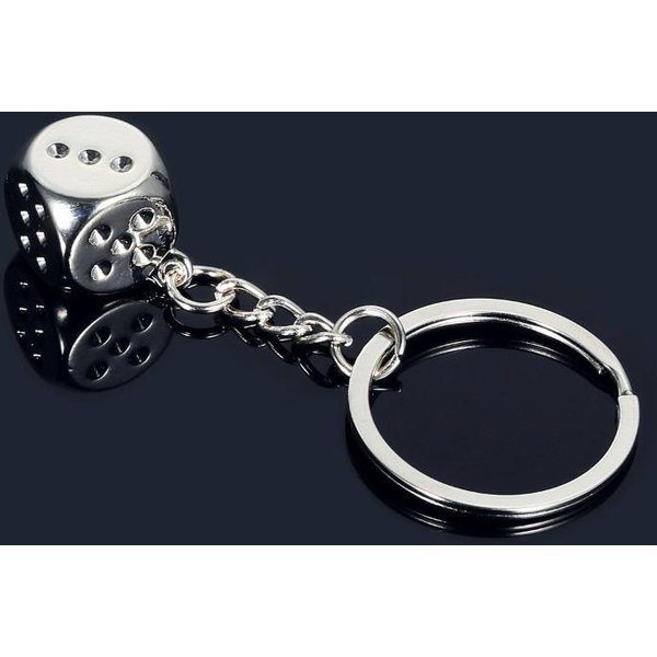 Brelok Do Kluczy Lucky Dice Personalizowany Brelok Ze Stopu Cynku Akcesoria Kreatywny Metalowy Sznurek Do Kluczy KółKo Do Kluczy Samochodowych Prezenty-image