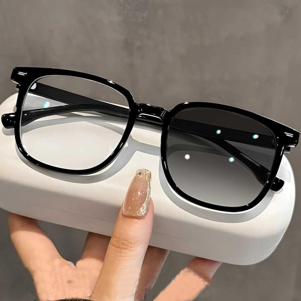 Gafas De Sol Cuadradas De Moda Que Cambian De Color, Unisex, Para Mujer Y Hombre, Graduadas, Para MiopíA, FotocromáTicas Terminadas -3.0-image