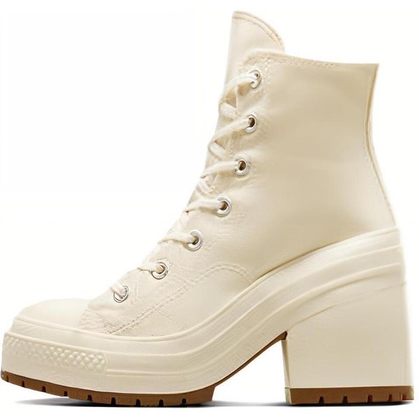 Zapatillas Converse Chuck 70 High De Luxe Heel Egret Para Hombre Crema Negro A05348C 42.5 White-image