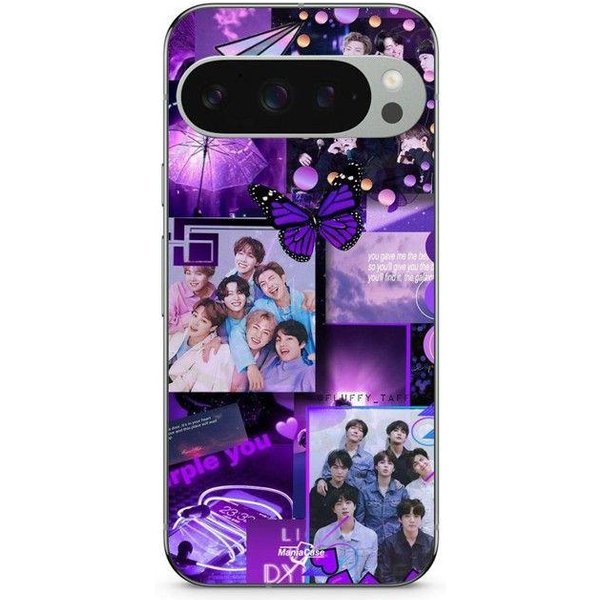 Funda - Maniacase - Google Pixel 9 Pro XL - Flexible - Silicona - BTS Concept Violet Negro-image