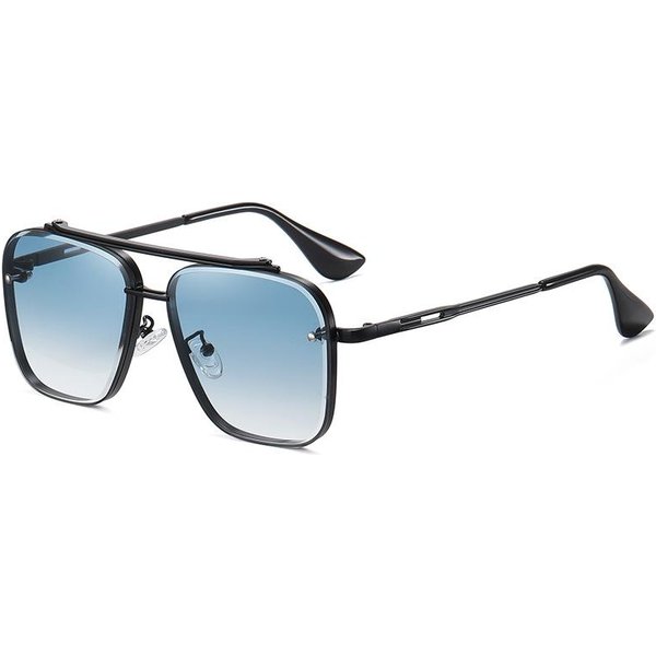 Stylowe Okulary PrzeciwsłOneczne MęSkie Gradientowe DużE Oprawki Okulary PrzeciwsłOneczne Damskie Retro Kwadratowe Metalowe Szyby Okulary Retro Gafas Oculos De Sol Ochrona UV 400-image