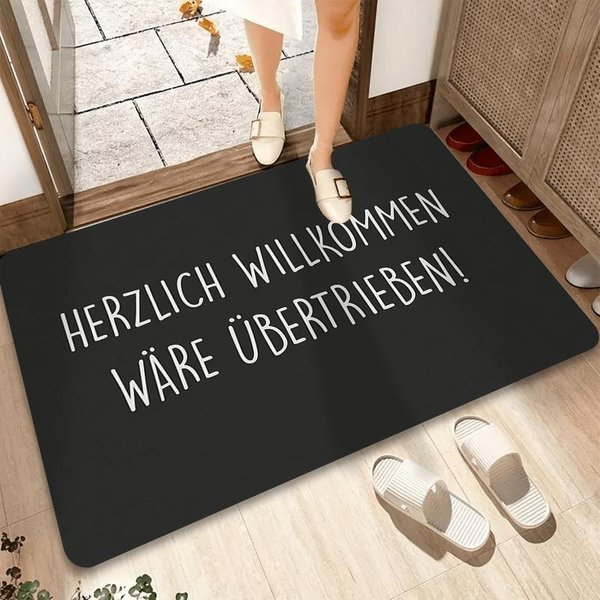 Serdecznie Witamy Niemiecki Humor Nadrukowana Mata Pod Drzwi AntypośLizgowa ChłOnna MożNa Prać W Pralce Dywanik Do Przedpokoju Salonu Mata PodłOgowa 50X80Cm-image