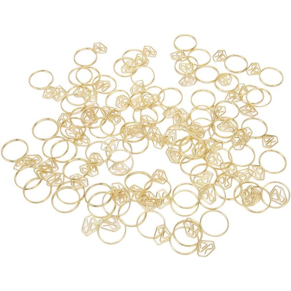 80 Piezas Clips De Papel Forma Anillo Inoxidables MultifuncióN MultifuncióN Con Caja Transparente Para Oficina Escuela-image
